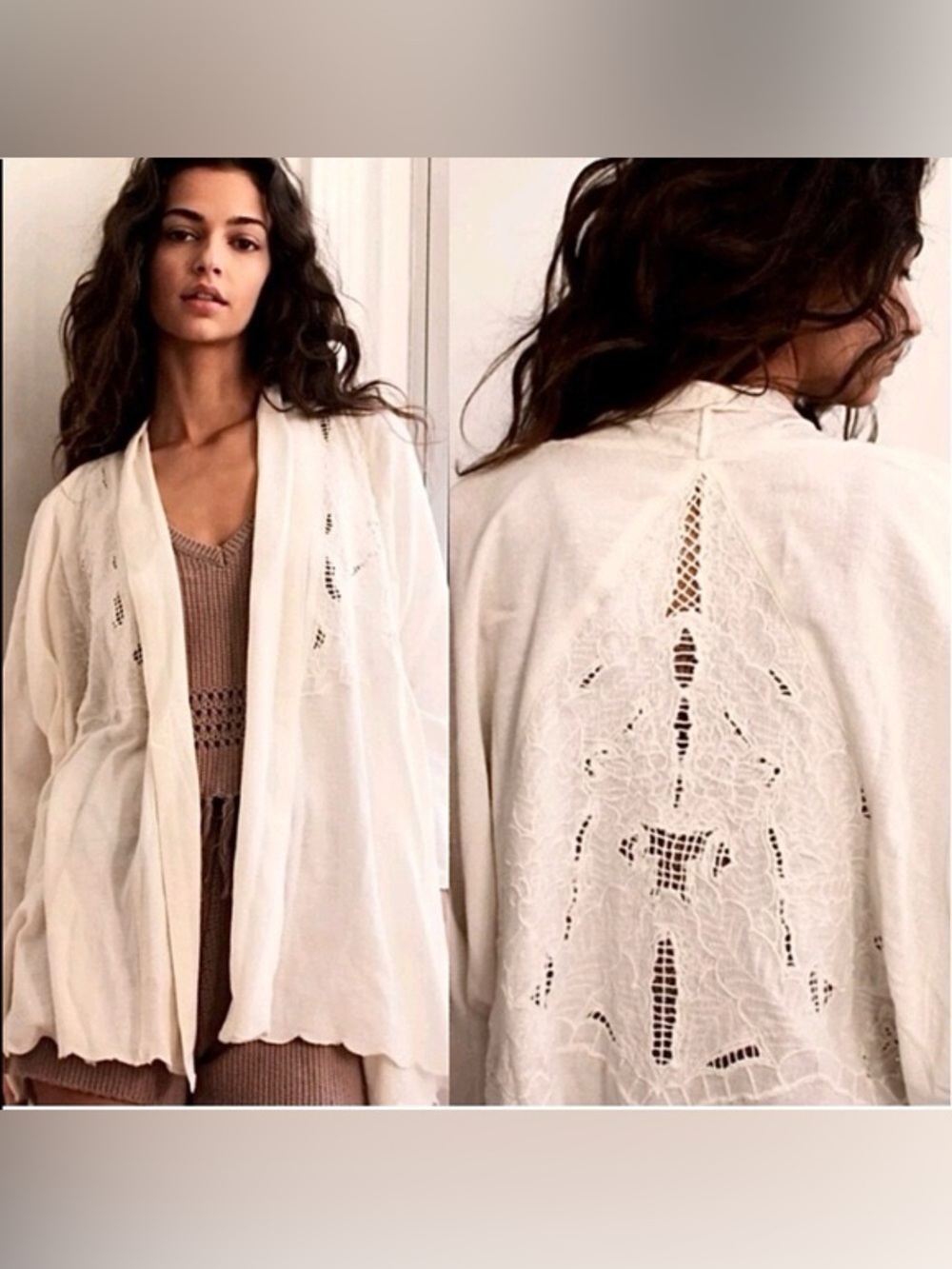Free People Cool Nights Crochet Cardigan